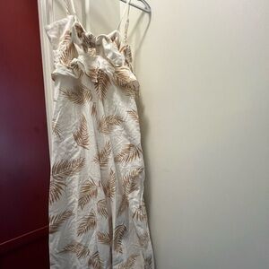 Billabong Jumpsuit size medium white and tan
